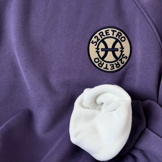 Áo Sweater nỉ lông cáo cotton logo thêu basic