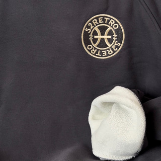 Áo Sweater nỉ lông cáo cotton logo thêu basic