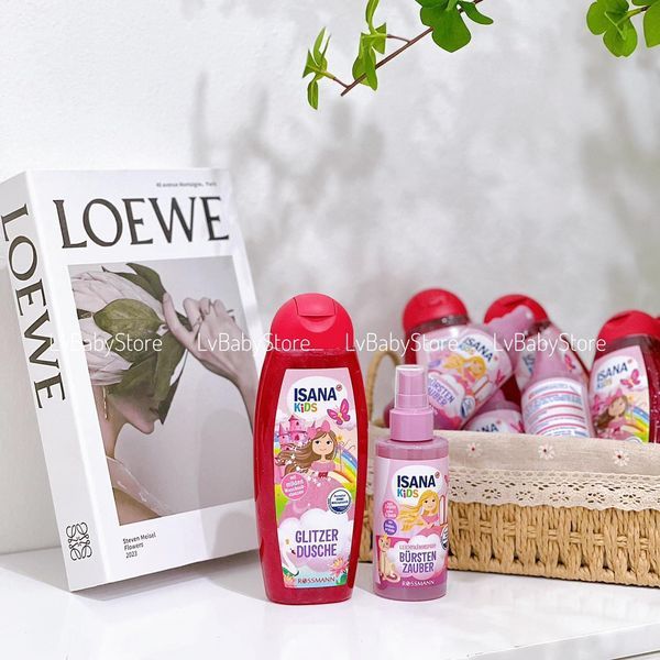 COMBO DẦU GỘI + XỊT DƯỠNG TÓC ISANA HÀNG ĐỨC CHO BÉ GÁI