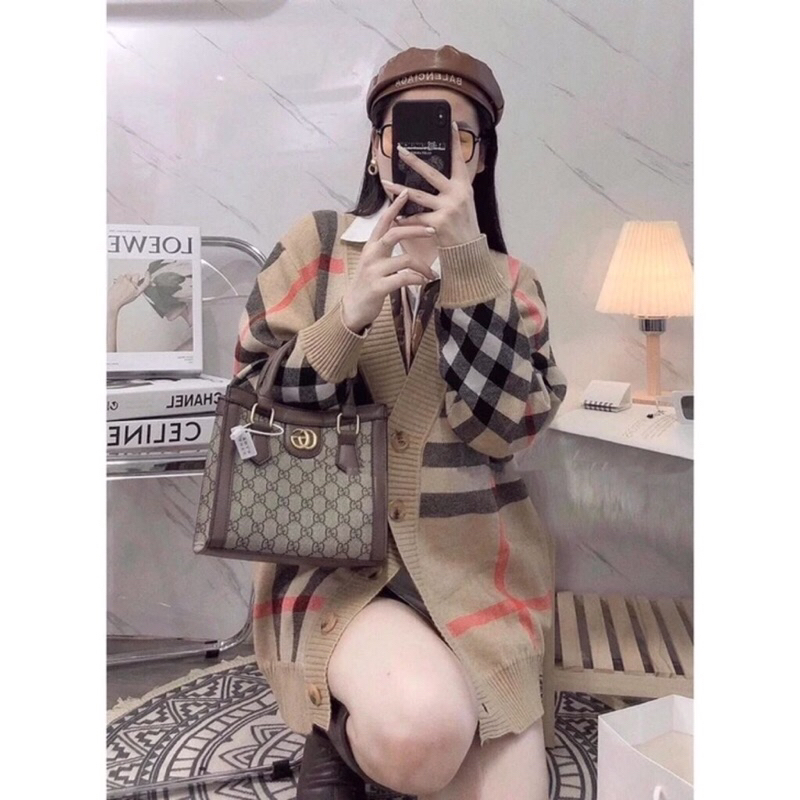 ÁO LEN CARDIGAN NÂU KẺ MÀU Z.RR