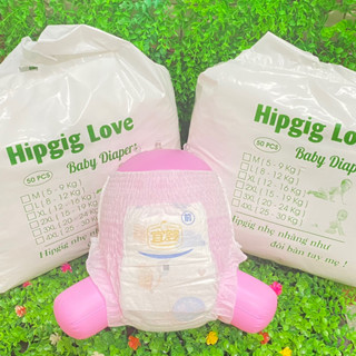  Bỉm hipgig 100 miếng quần cao cấp đủ size M tới 3Xl Tả em bé từ 5-25kg 