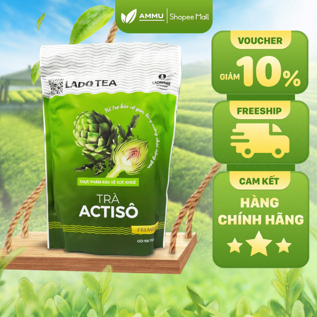 Trà Atiso túi lọc LADOPHAR thảo mộc giải độc thanh lọc cơ thể tăng cường chức năng gan Lado Tea