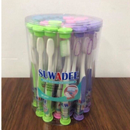 Bàn chải đánh răng, bàn chải Thái SUIREE lông mềm trong ống tròn, cho người lớn và cho bé