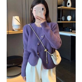  Áo khoác len dệt kim áo dạ tweed cardigan nữ dài tay  phong cách Hàn Quốc  CÓ BIG SIZE  NGOMINH SP58 