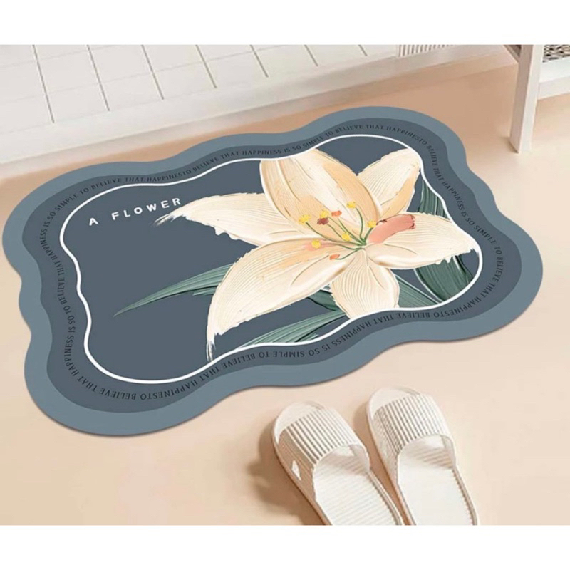 Thảm lau chân chất nỉ siêu thấm hút, chống trơn trượt