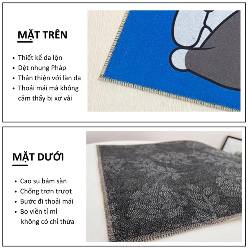 Thảm lau chân chất nỉ siêu thấm hút, chống trơn trượt