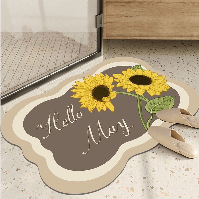 Thảm lau chân chất nỉ siêu thấm hút, chống trơn trượt