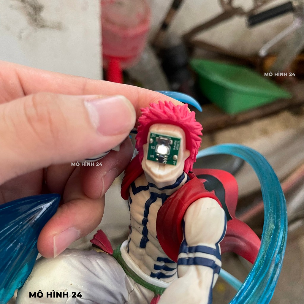 Mô hình nhân vật Akaza Jianke Studio có đèn led 25cm trạng thái chiến đấu thượng huyền tam kimetsu no yaiba figure