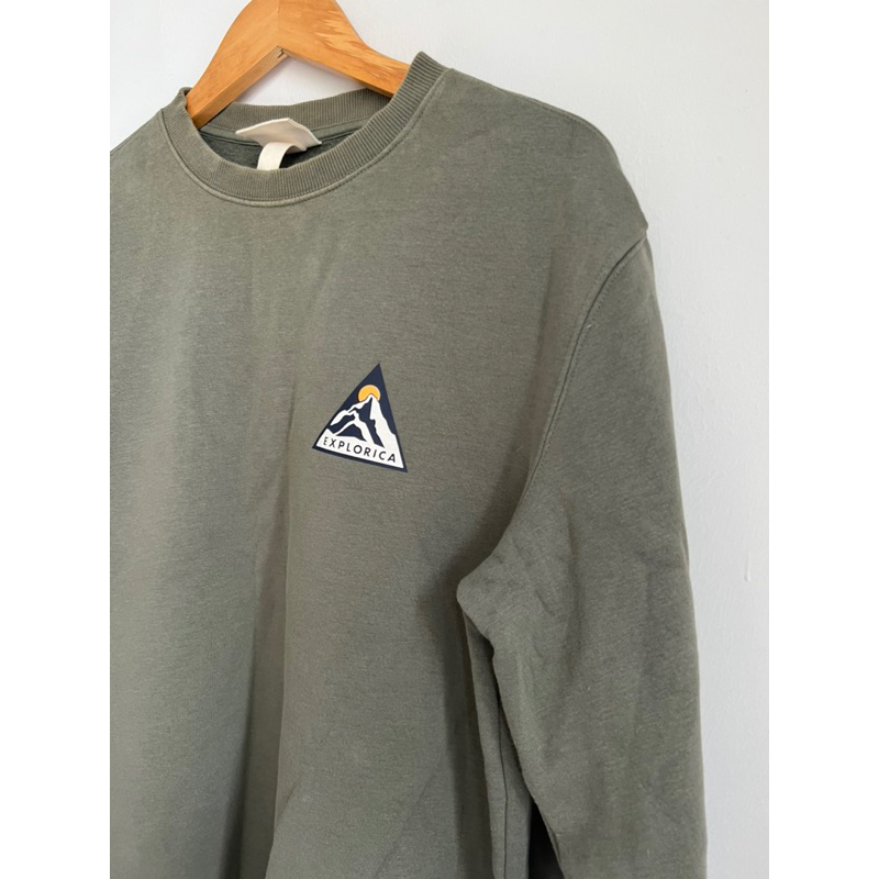 PASS ÁO SWEATER HM MÀU XANH RÊU