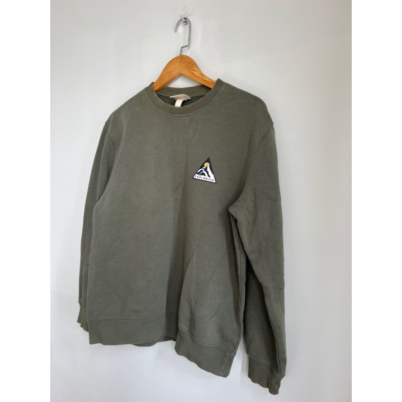 PASS ÁO SWEATER HM MÀU XANH RÊU