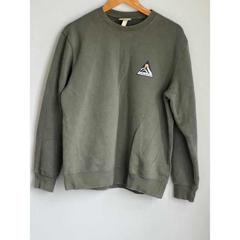 PASS ÁO SWEATER HM MÀU XANH RÊU