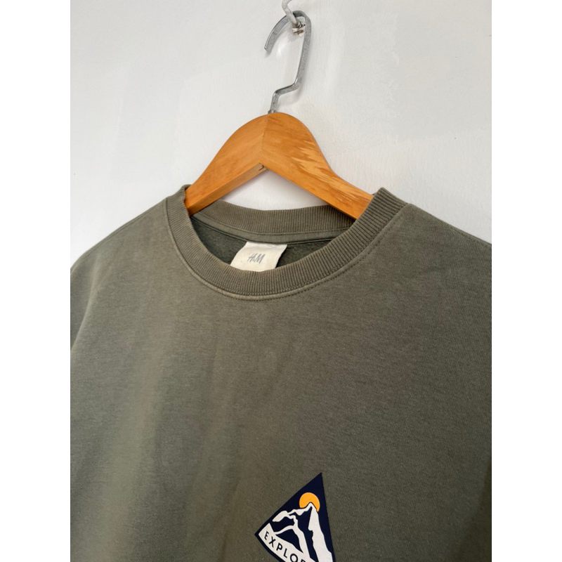 PASS ÁO SWEATER HM MÀU XANH RÊU