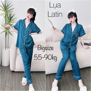 Đồ bộ lụa bigsize cao cấp - chất lụa mềm mịn - đồ bộ mặc nhà xinh