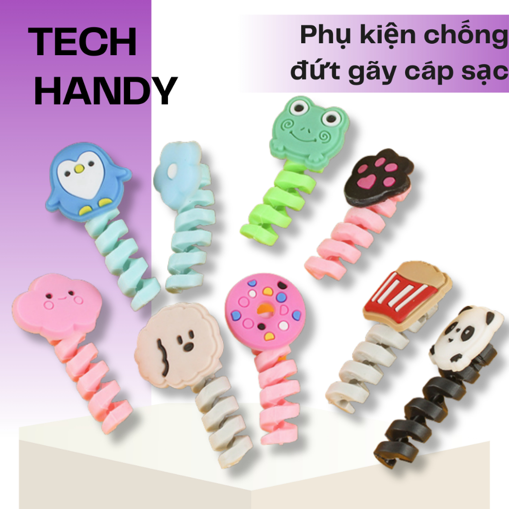 Phụ kiện bảo vệ chống đứt gãy cho dây cáp sạc nhanh tai nghe giá rẻ Tech Handy