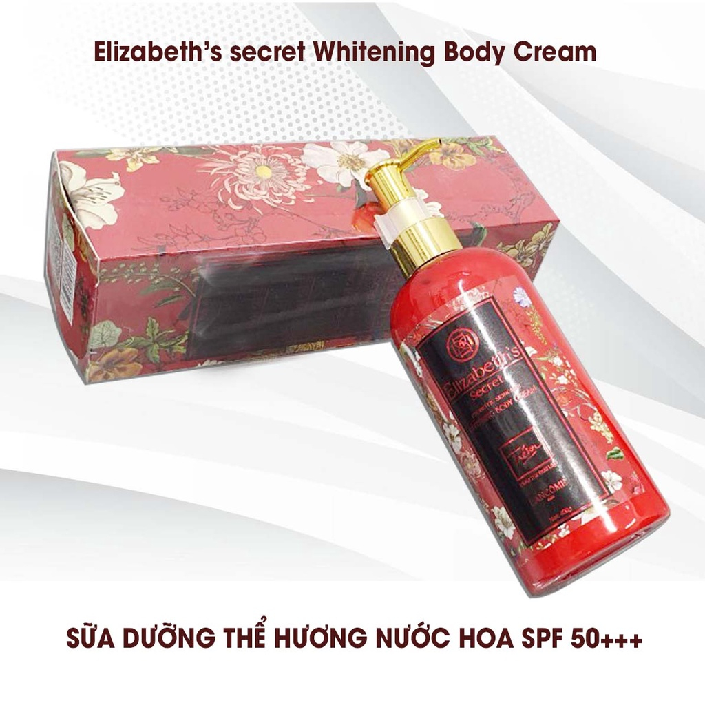 Sữa dưỡng thể hương nước hoa Elizabeth’s Secret Whitening Body Cream 400g