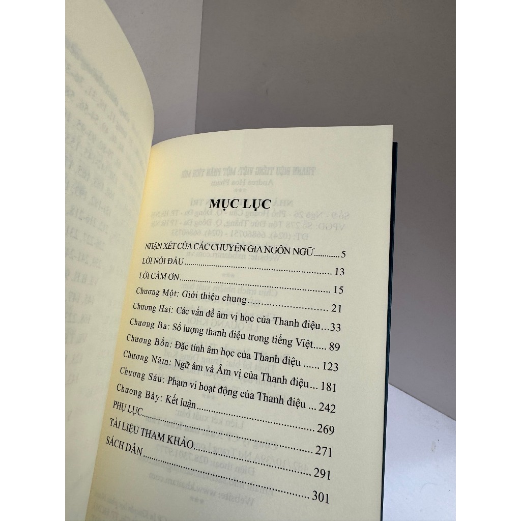 Sách - Thanh Điệu Tiếng Việt: Một phân tích mới – Andrea Hoa Pham – Khai tâm - NXB Dân Trí