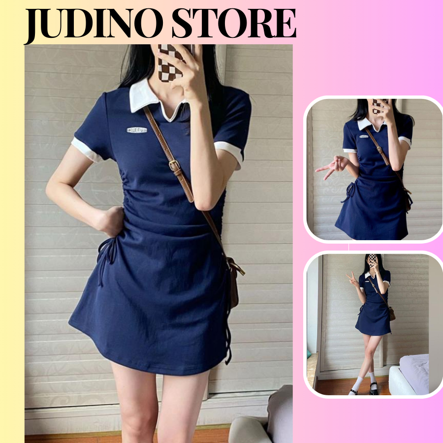Áo đầm nữ Kiểu Pháp Mẫu Mới Mùa Hè Hơi Mập Hình Quả Lê Váy Ôm Mông Hot Girl Cao Cấp 2023 JUDINO