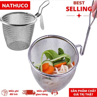 Giỏ rổ cài nhúng lẩu vớt đồ ăn thép không gỉ 304 tiện lợi