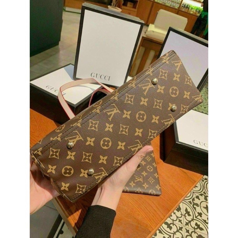 Túi V L bản to 2 món - túi xách nữ