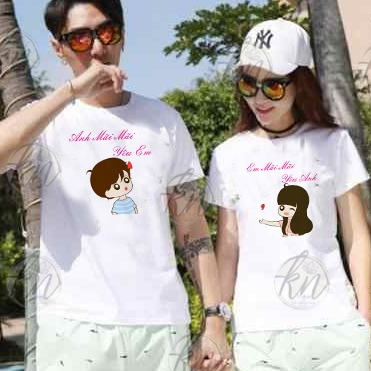 Áo Thun Cặp, Đồ Đôi Tình Nhân Nam Nữ In Câu Hứa Dễ Thương - KTQN TSHIRT AND UNIFORM