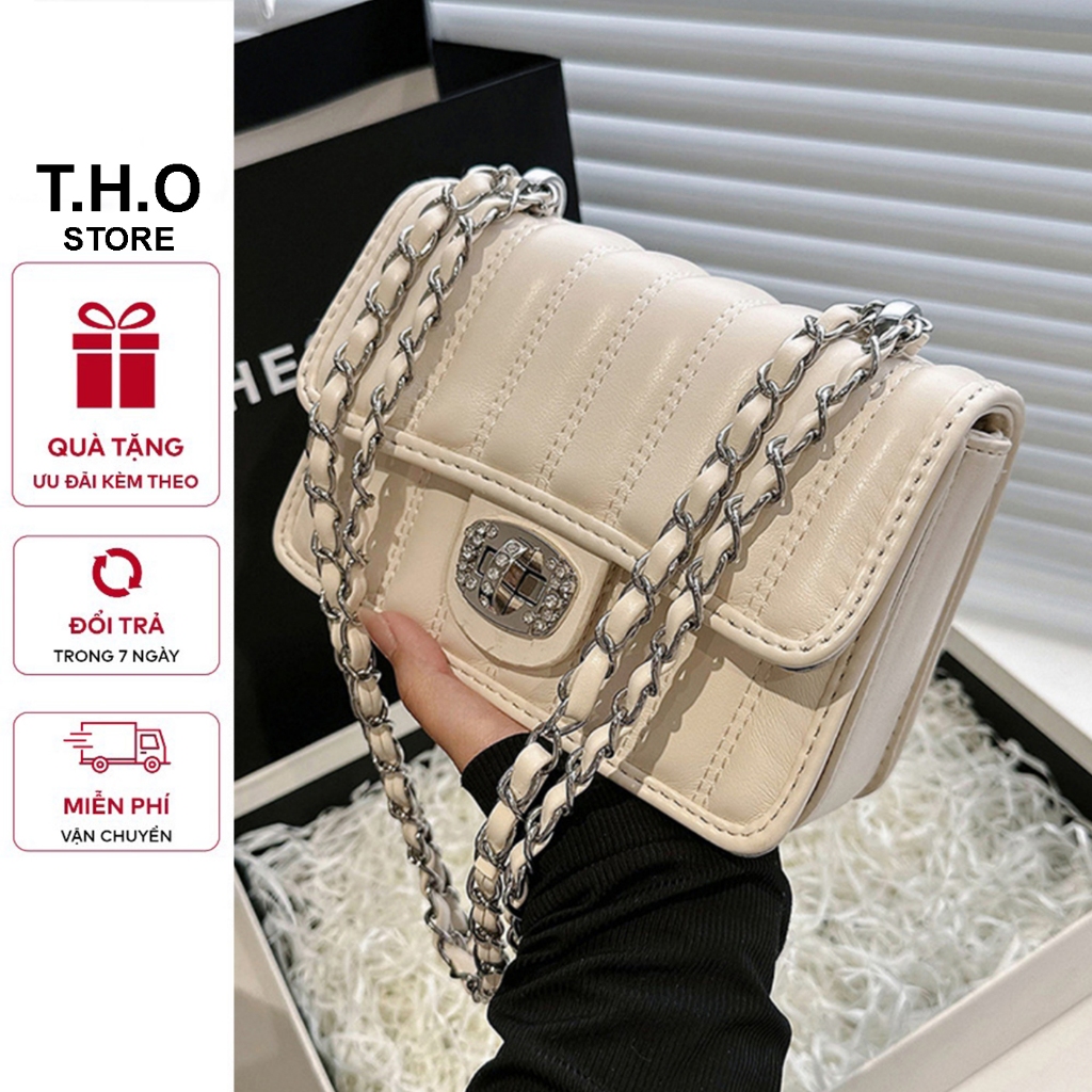 Túi xách nữ da mềm cao cấp khóa xoay kim cương K54