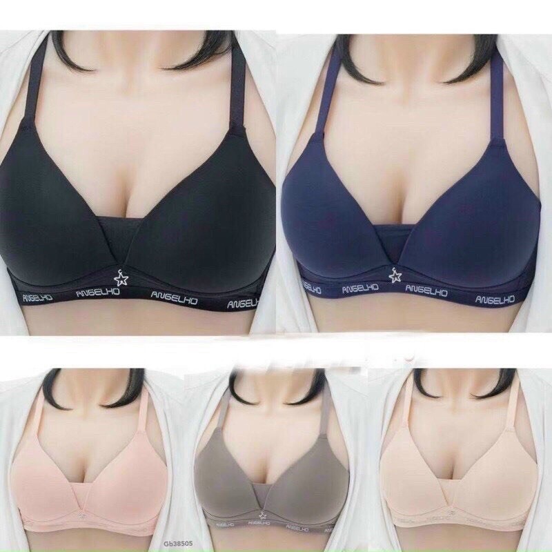 Áo Lót Su Đệm Mỏng Không Gọng Siêu Mềm Mát Dây Chữ Ôm Gọn Ngực 3285