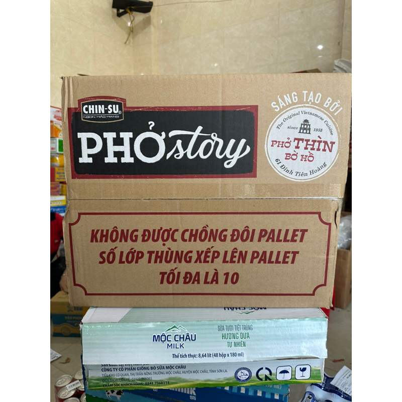 THÙNG 30 GÓI PHỞ BÒ TRUYỀN THỐNG NƯỚC TRONG 72G - PHỞ THÌN BỜ HỒ - PHỞ STORY