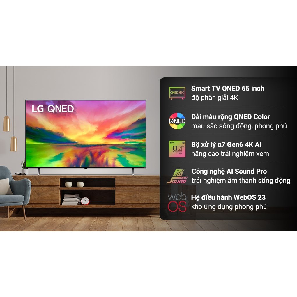 Smart Tivi QNED LG 4K 65 inch 65QNED80SRA 2023 - INDONESIA