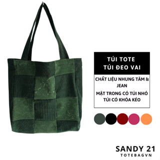  Túi tote cỡ lớn Túi tote caro  phong cách Ulzzang Ảnh Shop tự chụp hàng có sẵn 