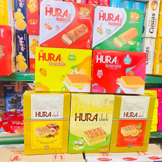 Bánh bông lan Hura Deli Vani Chanh - Cà Phê Trứng Sữa 12 gói 336g