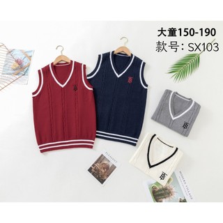 SP003104 Áo gile len bé trai size lớn thu đông, ghile Hàn Quốc mùa đông cho bé cỡ đại