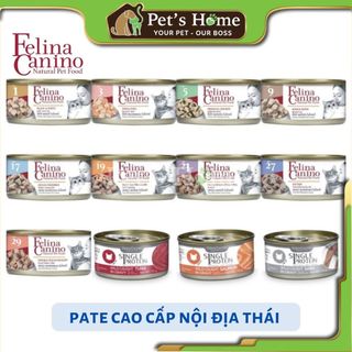 Pate Felina Canino thức ăn mềm giàu đạm và Omega 3, hỗ trợ tiêu hoá cho mèo Thái Lan lon 70g