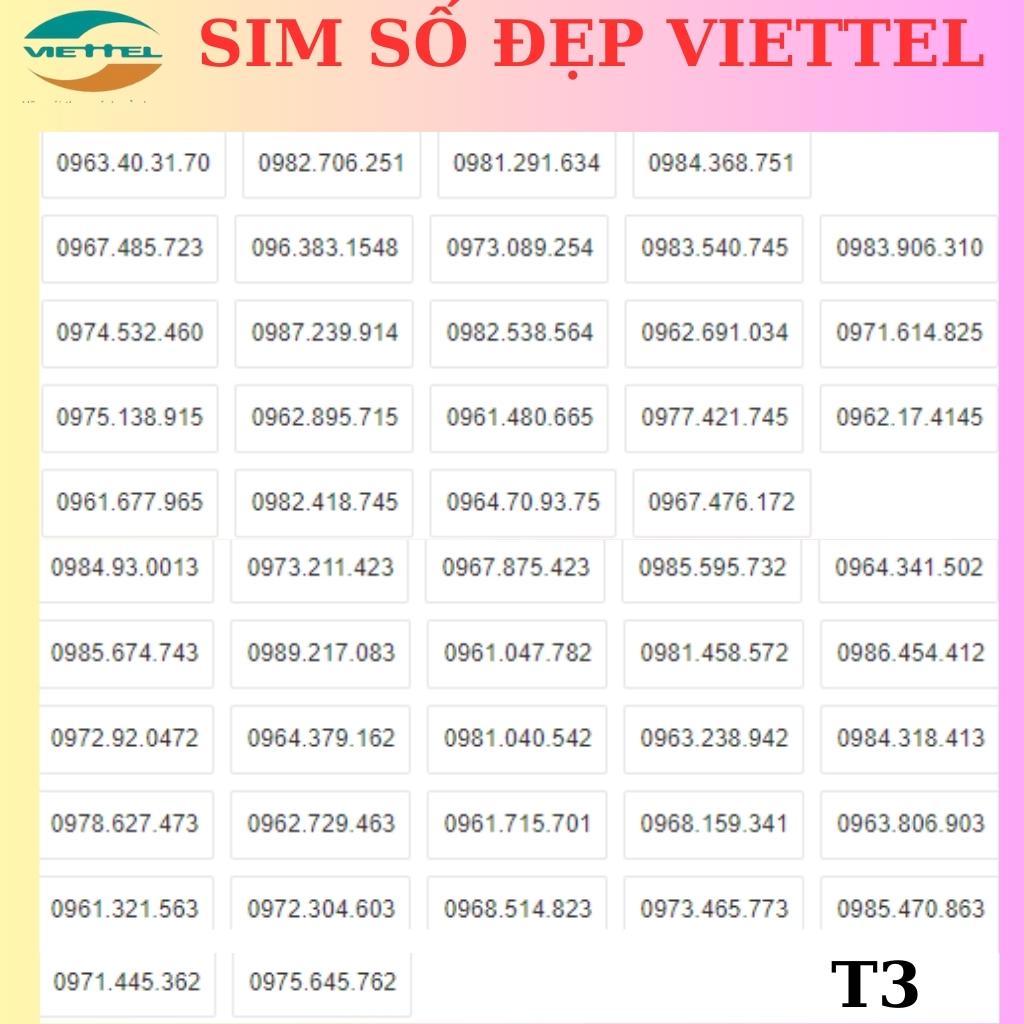 Sim Viettel Số Đẹp,Đầu số 0979,0989,0968,0988,0969,Tự Đăng ký Chính chủ miễn phí.