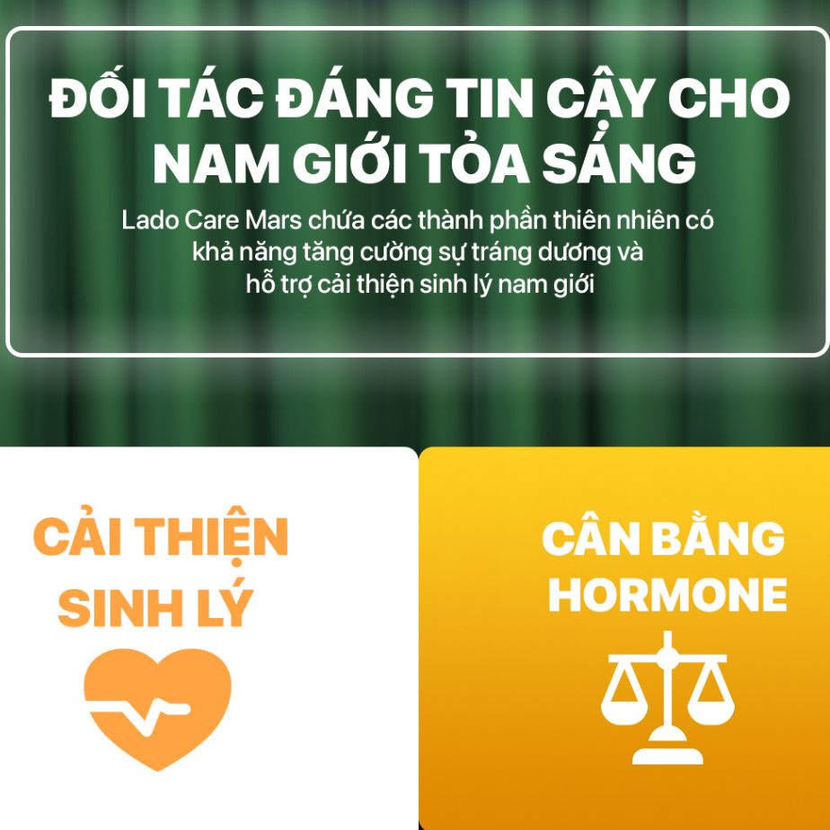 Nước tăng cường sức khỏe Nam Lado Care Mars Ladophar Hộp 10 Gói