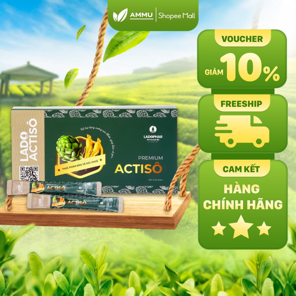 Cao nước Lado Actisô Premium Actisô Ladophar Hộp 10 Gói