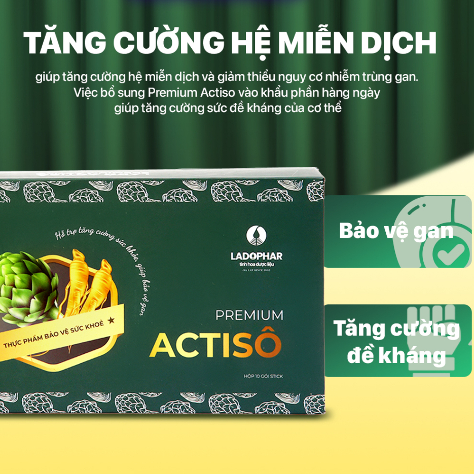Cao nước Lado Actisô Premium Actisô Ladophar Hộp 10 Gói