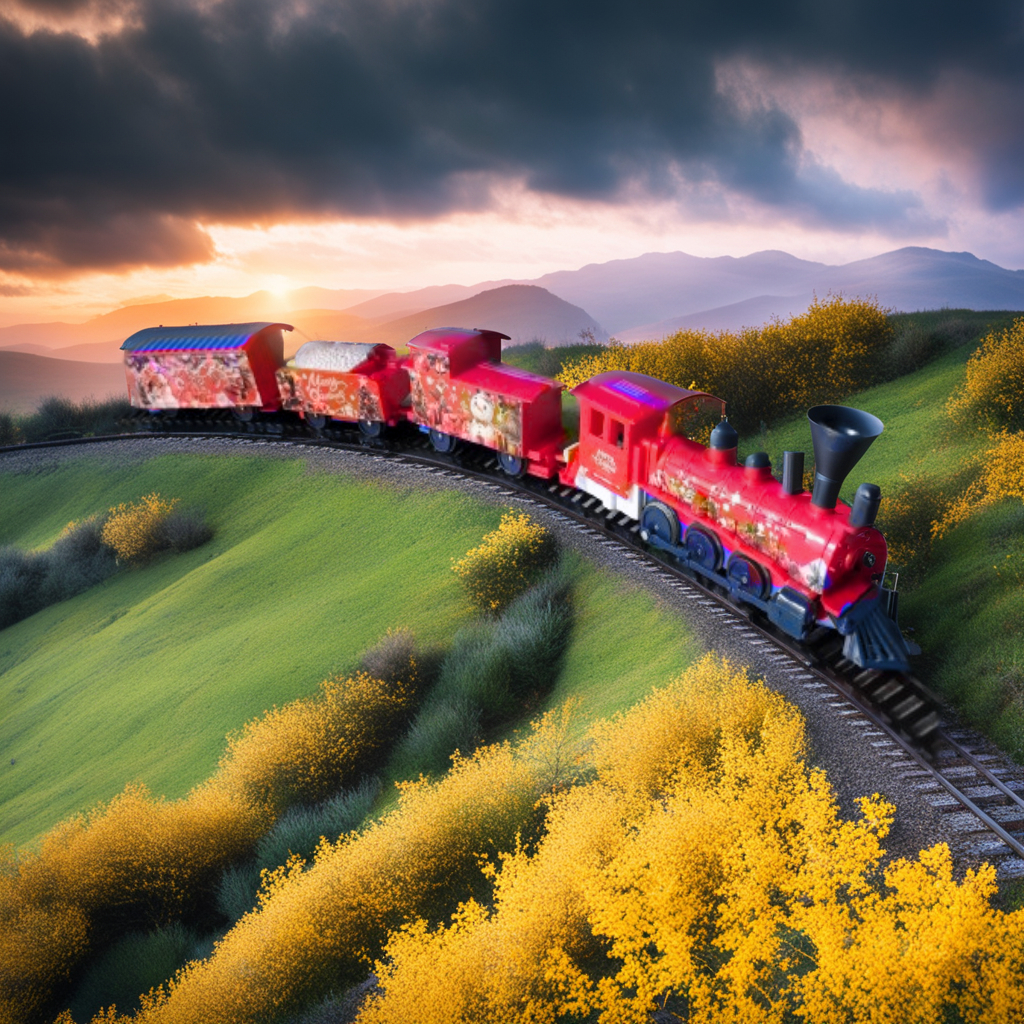 Đồ Chơi Đoàn Tàu Noel - Giáng Sinh Màu Đỏ Chạy Pin, Món Qùa Noel Ý Nghĩa Cho Các Bé Dịp Giáng Sinh