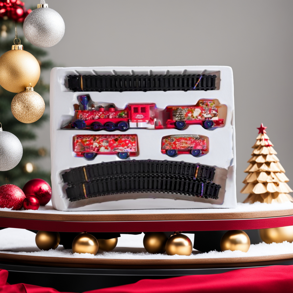 Đồ Chơi Đoàn Tàu Noel - Giáng Sinh Màu Đỏ Chạy Pin, Món Qùa Noel Ý Nghĩa Cho Các Bé Dịp Giáng Sinh