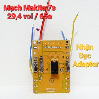 Mạch pin makita 7s / 29,4 vol xả 65a, sạc và xả bảo vệ pin lion 3,7 vol, sạc đầy tự ngắt, nhận sạc adapter 29,4vol