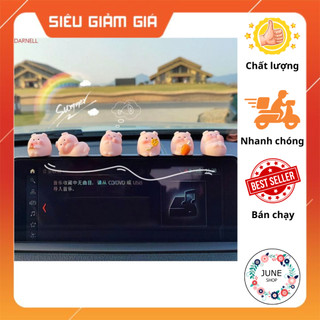 Bộ 6 Mô Hình Chú Heo Hoạt Hình Mini Bằng Nhựa Resin Trang Trí Bảng Điều Khiển Xe Hơi