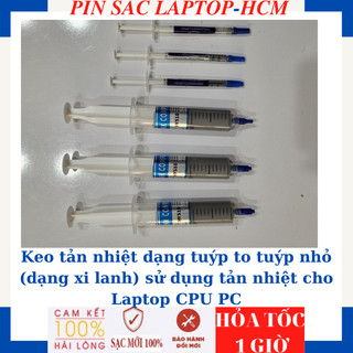 Keo tản nhiệt dạng tuýp to tuýp nhỏ sử dụng tản nhiệt cho Laptop CPU PC