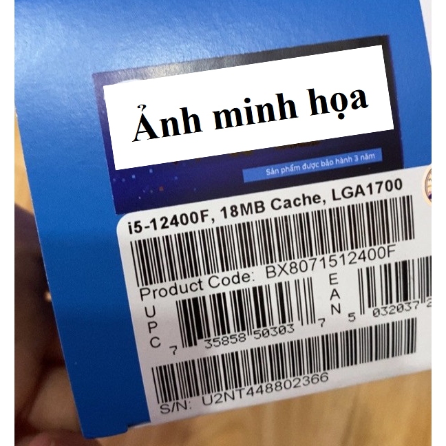 CPU Intel Core i5 12400 2.6GHz  - New Box Chính hãng