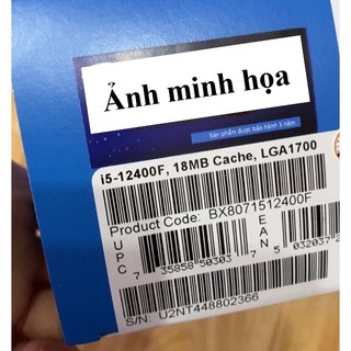 CPU Intel Core i5 12400 Socket 1700 - New Box Chính hãng