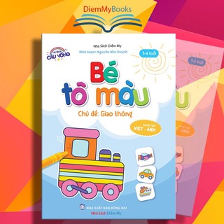 Sách- Bé Tô Màu Mẫu Giáo Theo Chủ Đề Song Ngữ Anh Việt Dành Cho Bé Từ 3 đến 6 Tuổi