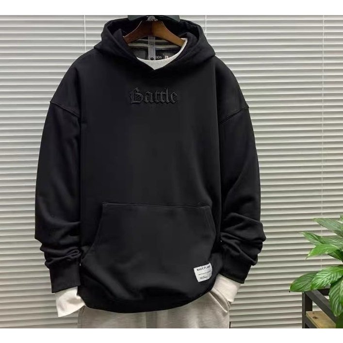 Áo Khoác Nỉ Nam nữ thêu Batter Áo Hoodie BIg size Chất Vải Nỉ cotton cao cấp dày dặn ấm áp bao giặt máy MÃ AHD06