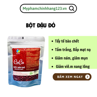 Bột đậu đỏ nguyên chất 100g rửa mặt trắng da, giảm mụn mờ thâm, dưỡng ẩm ,tẩy da chết ĐẬU ĐỎ đắp mặt nạ, tắm trắng