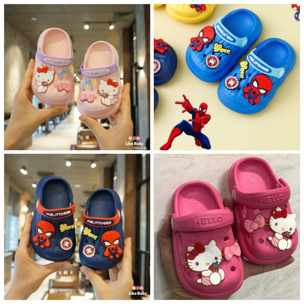 Hàng chuẩn loại 1_ Dép sục cho bé họa tiết Cực Cute, Dép có quai cho bé từ 1-4 tuổi