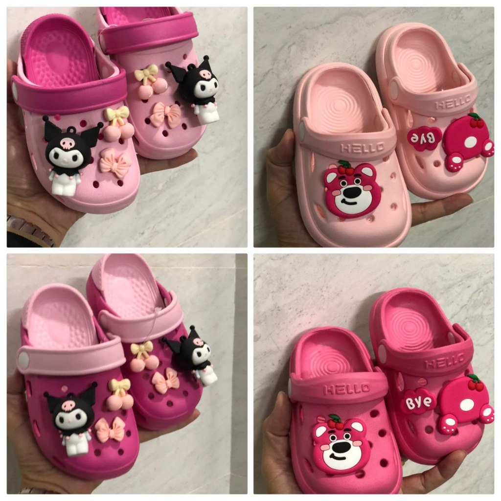 Hàng chuẩn loại 1_ Dép sục cho bé họa tiết Cực Cute, Dép có quai cho bé từ 1-4 tuổi