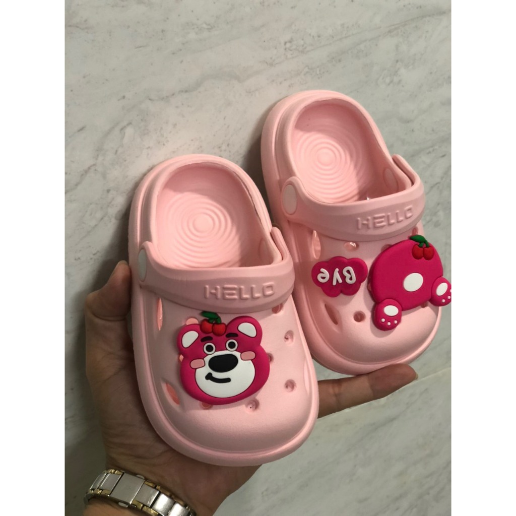 Hàng chuẩn loại 1_ Dép sục cho bé họa tiết Cực Cute, Dép có quai cho bé từ 1-4 tuổi