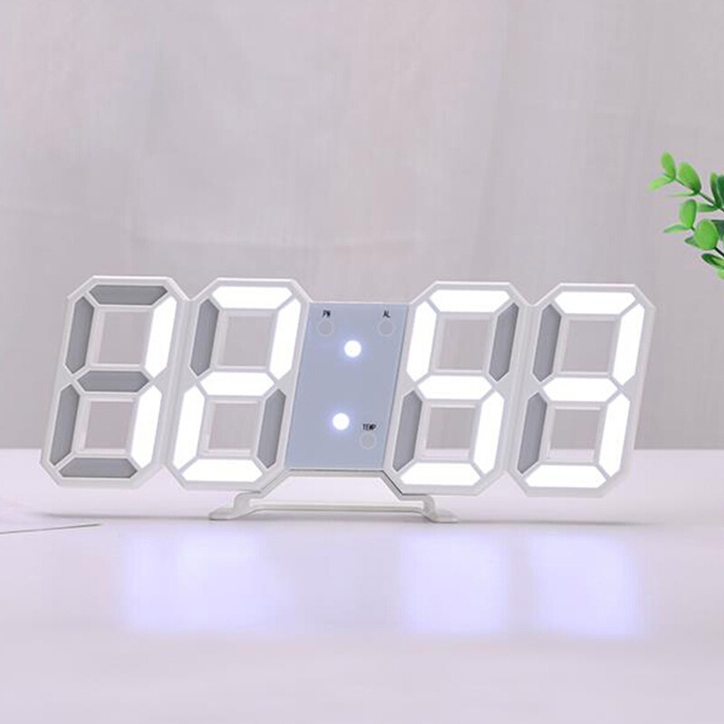 Đồng hồ LED 3D treo tường, để bàn thông minh